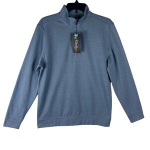 Walter Hagen Mens P11 Midweight 1/4 Zip Grey Sky Heather Golf Pullover Small NWT